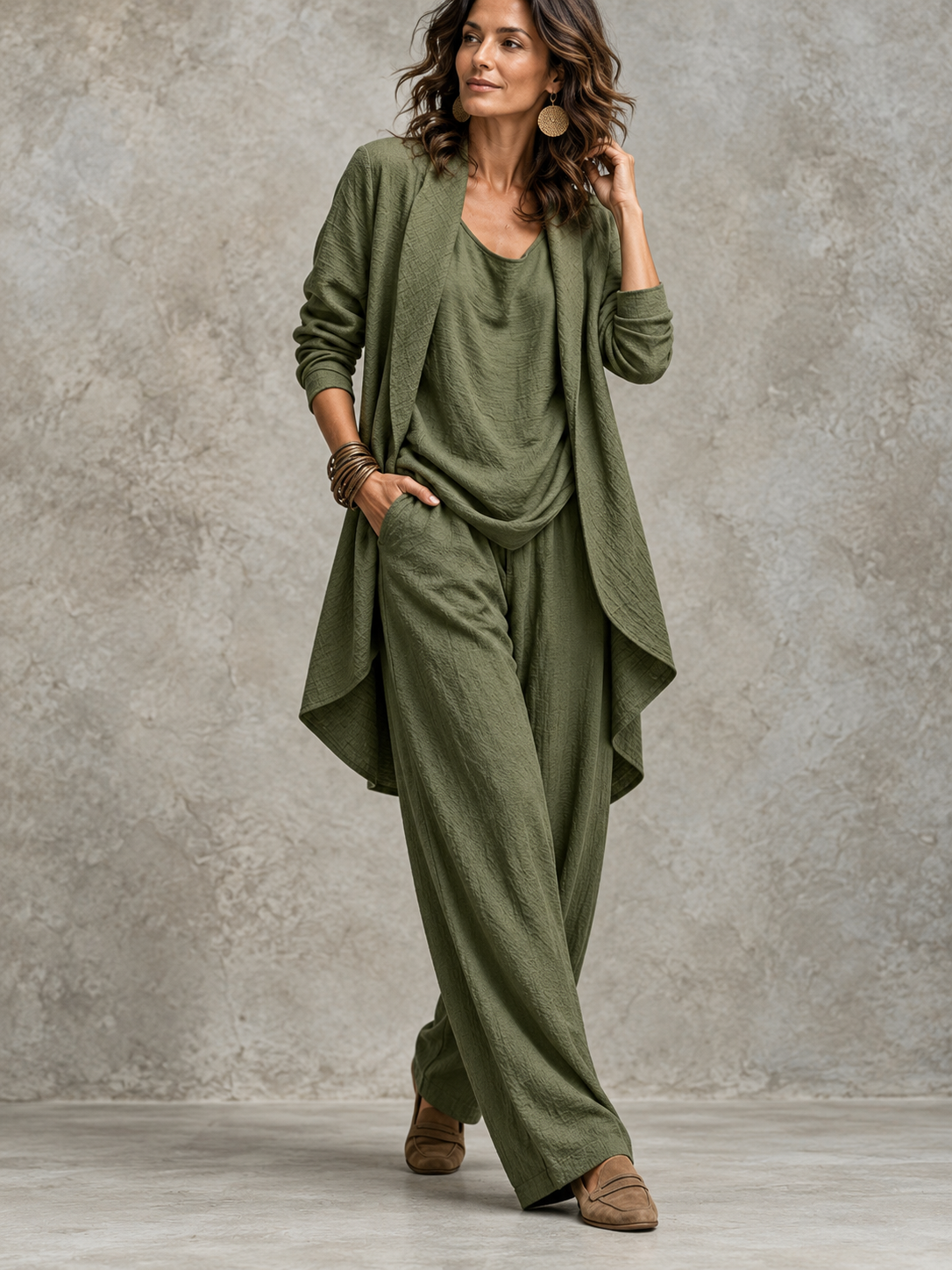 Donna™ | Elegant Three-Piece Set with Wide Trousers