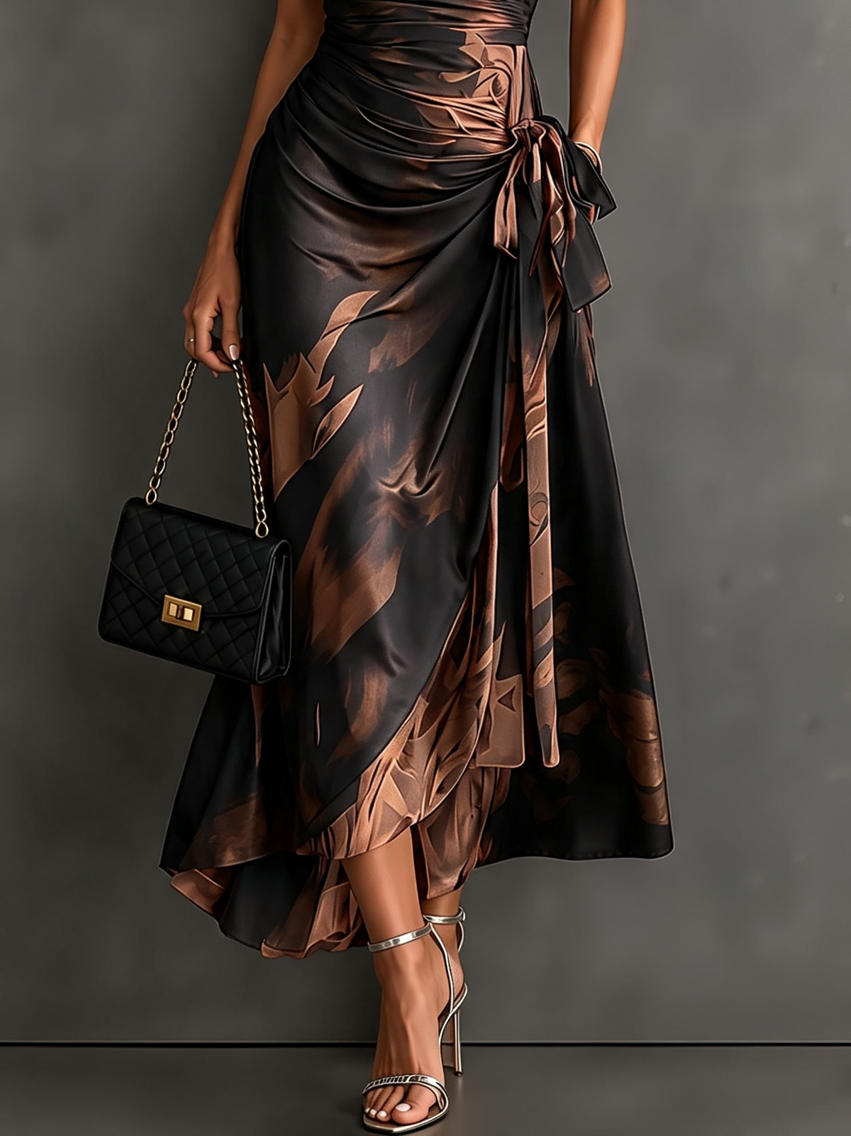 Susan™ | Tummy-Control Wrap Dress with Abstract Print