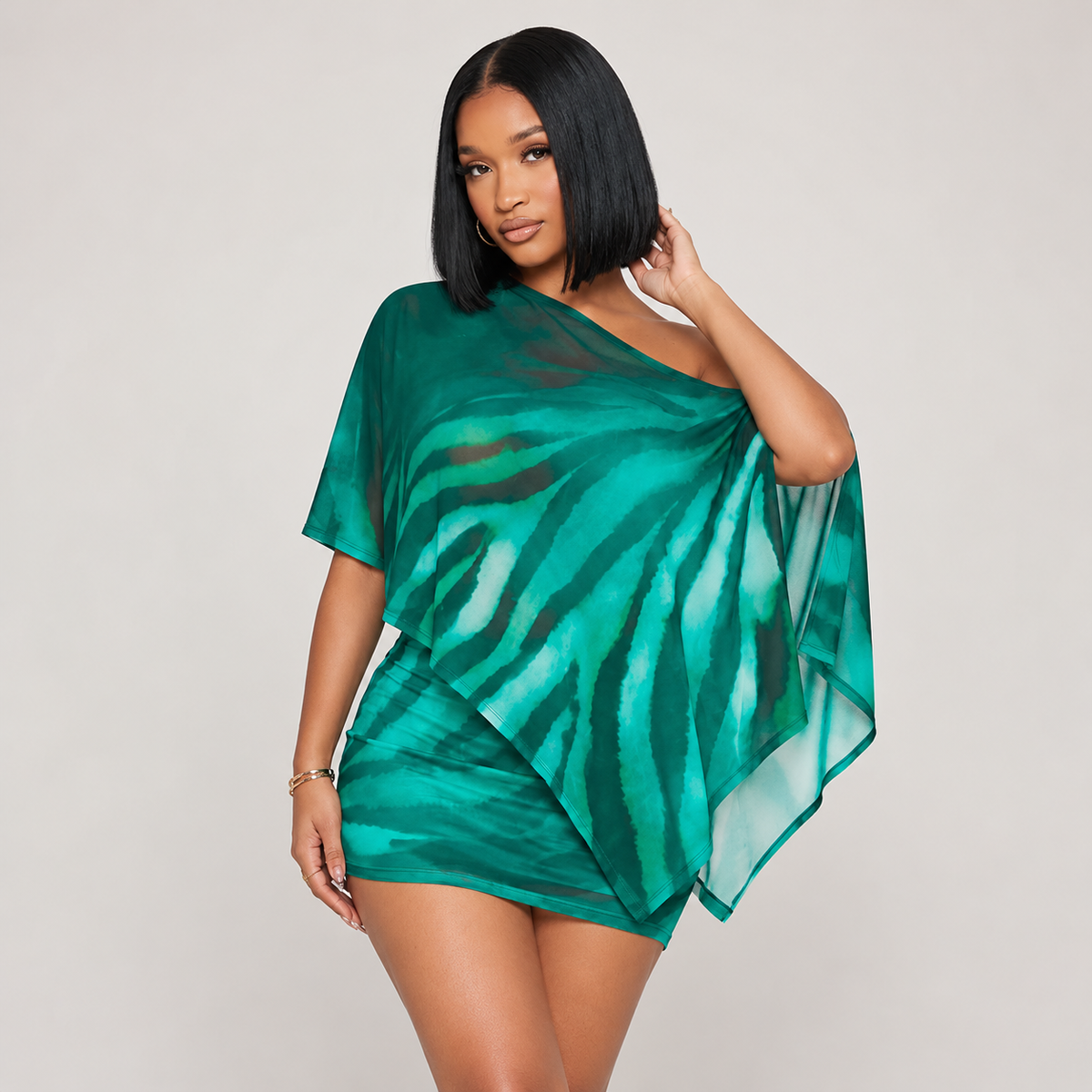 Nancy™ | Elegant Two-Piece Set with Animal Print