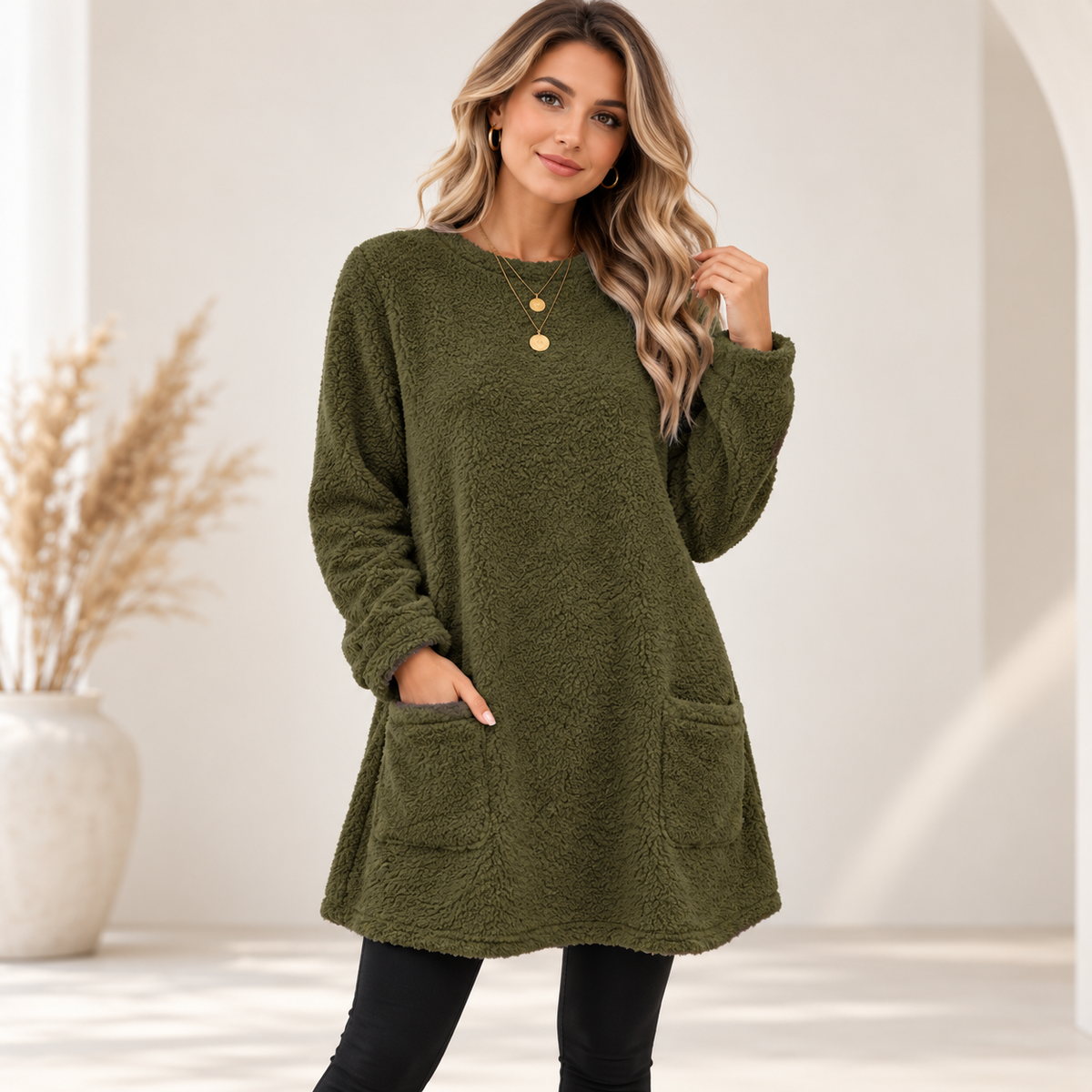 Karen™ | Warm Fleece Pullover with Large Front Pockets (1+1 FREE)