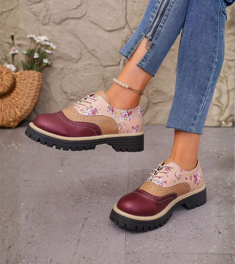 Karen™ | Orthopedic Oxford Shoes with Floral Print