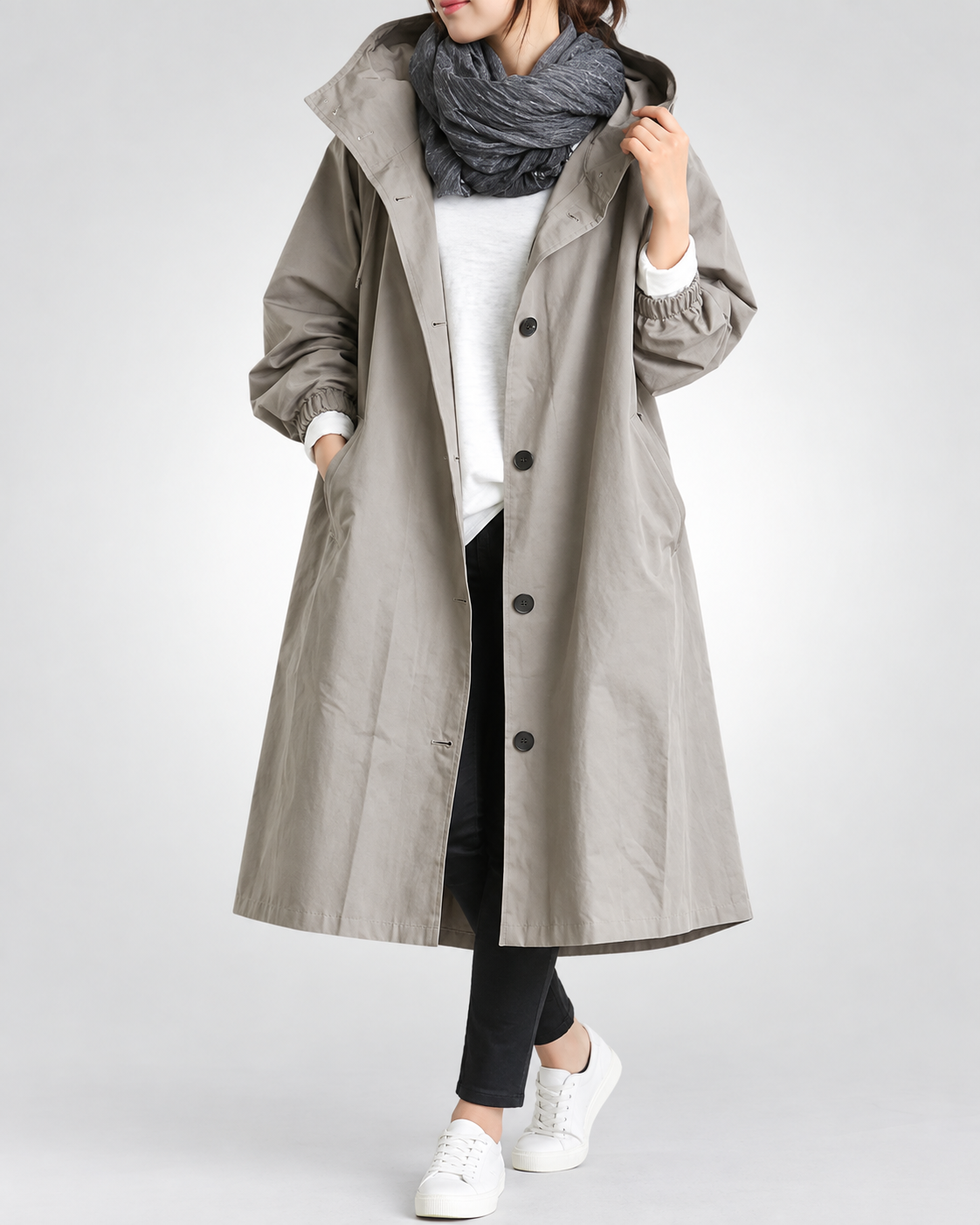 Brooklyn™ | Warm Long Trench Coat With Hood