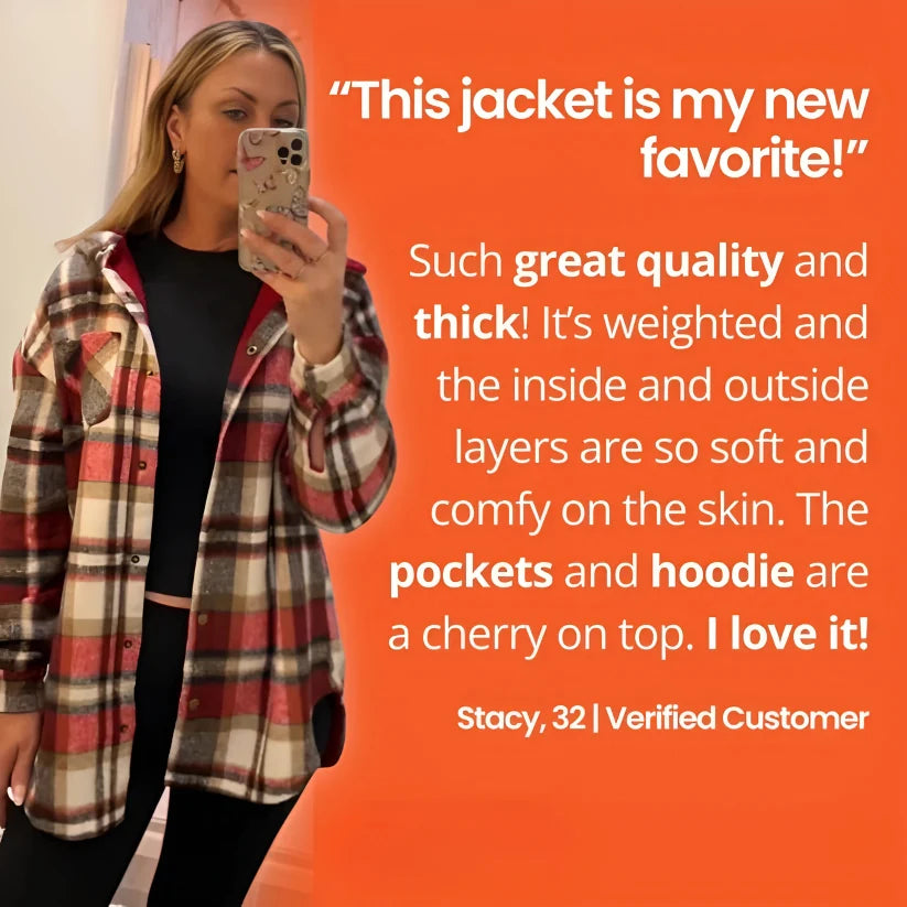 Stella™ | Soft Flannel Jacket with Hood
