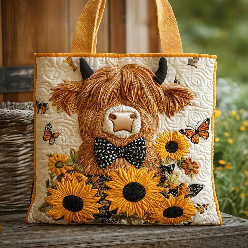 Quilted Bag with Butterfly and Bow