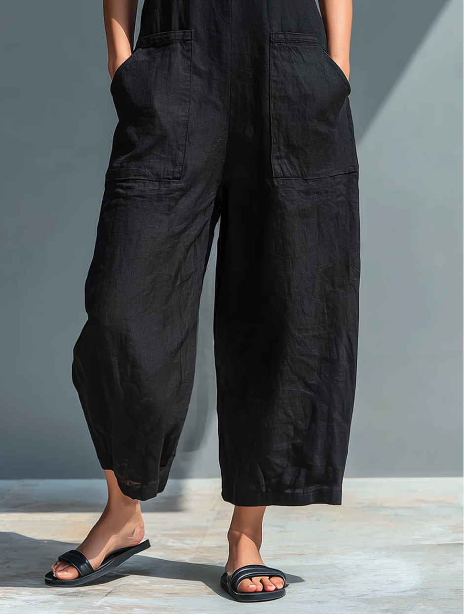 Lucy | Linen Button-Up Jumpsuit