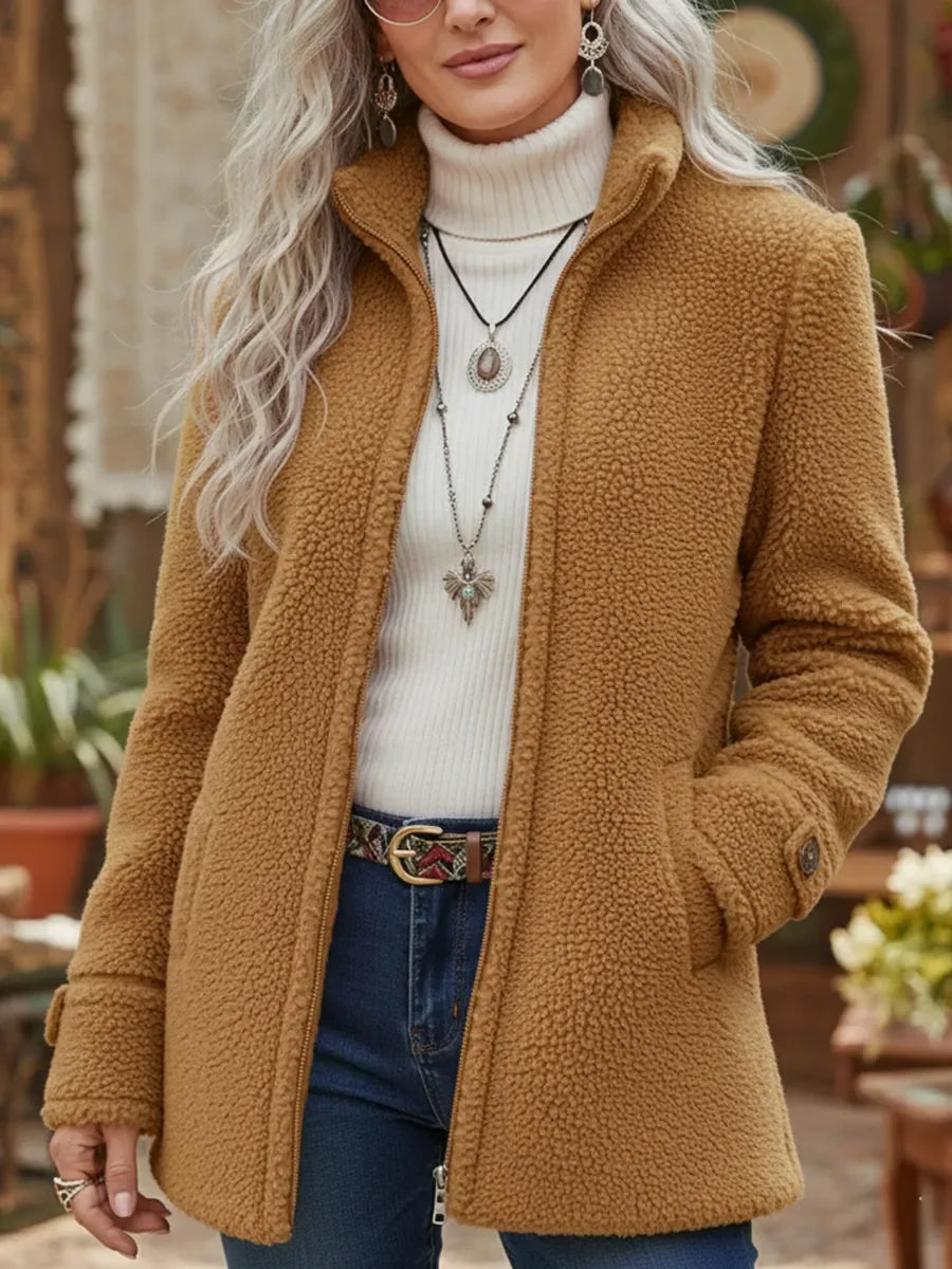 Christine™ | Warm Teddy Fleece Jacket with Zip 3