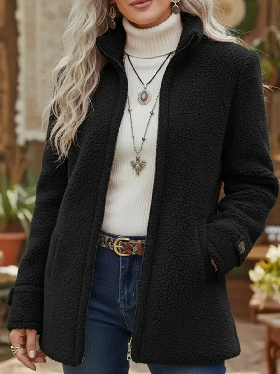 Christine™ | Warm Teddy Fleece Jacket with Zip 5