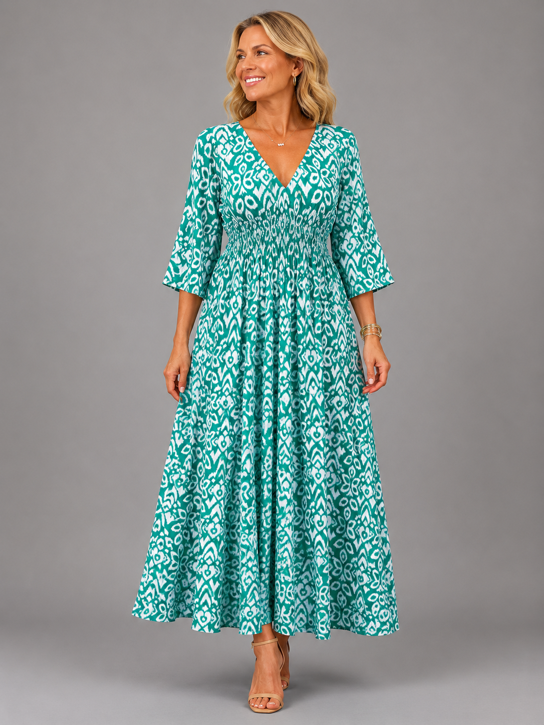 Serena | Bohemian Flow Midi Dress