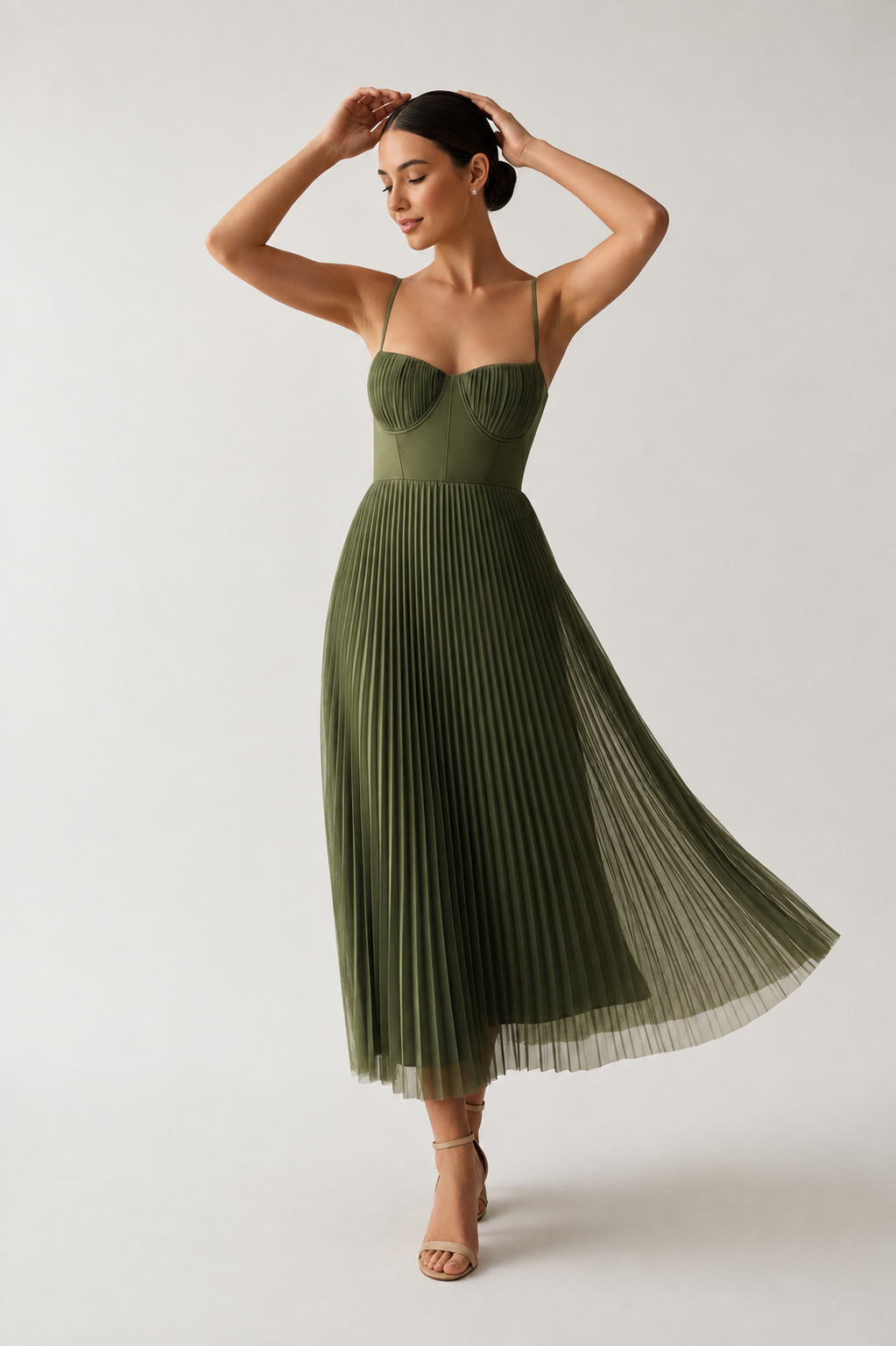 Lily™ | Elegant Tummy-Flattering Pleated Maxi Dress