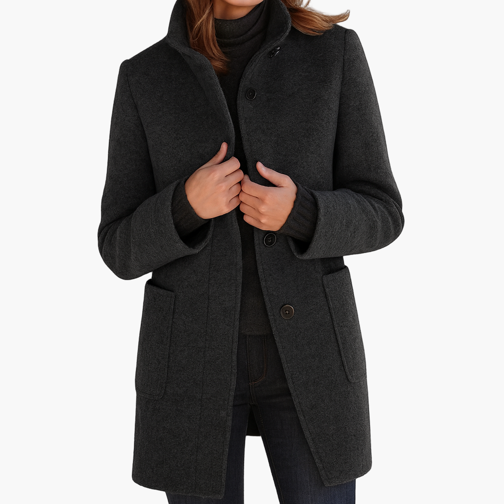 Hazel™ | Elegant Classic Coat With Buttons 2