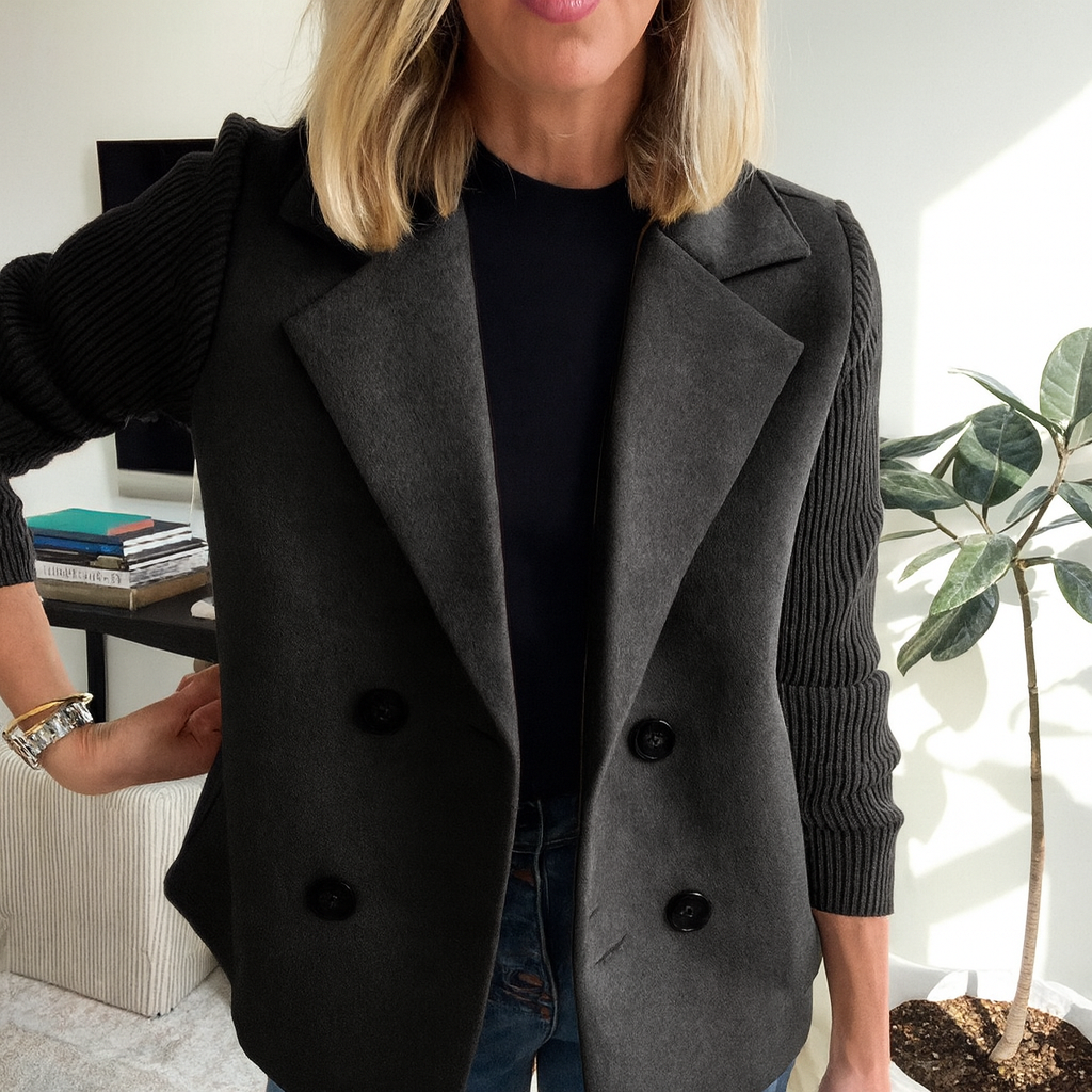 Susan™ | Comfortable Blazer Jacket with Knitted Sleeves 6