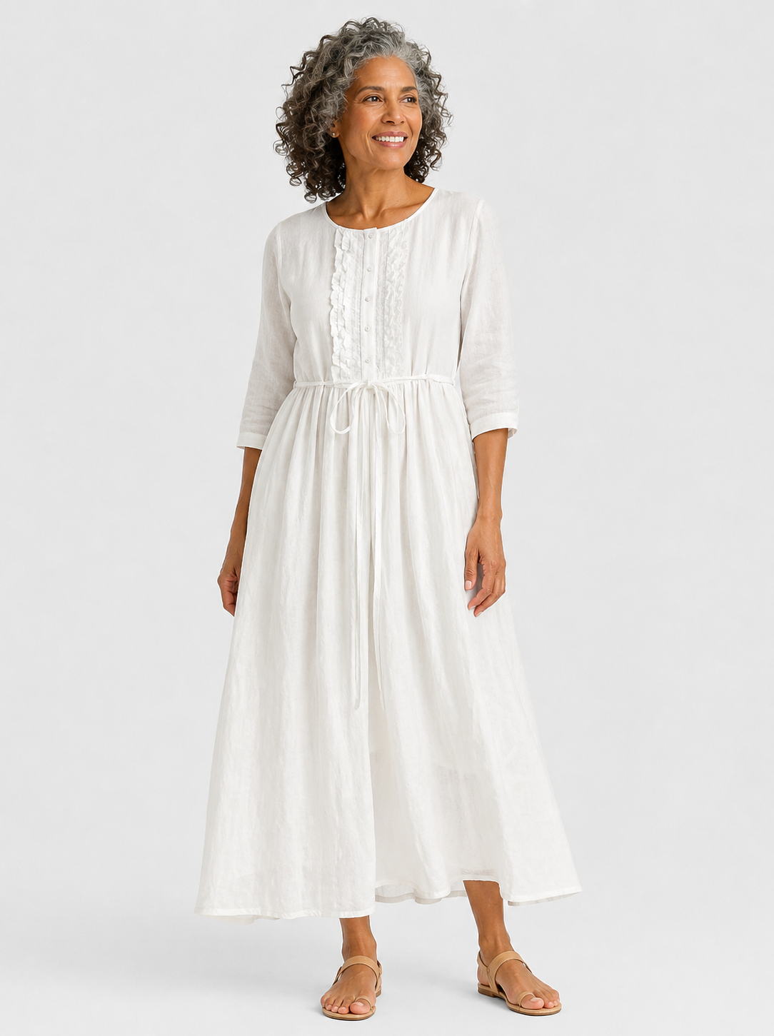 Alessia™ | Elegant Spring Tummy Flattering Midi Dress
