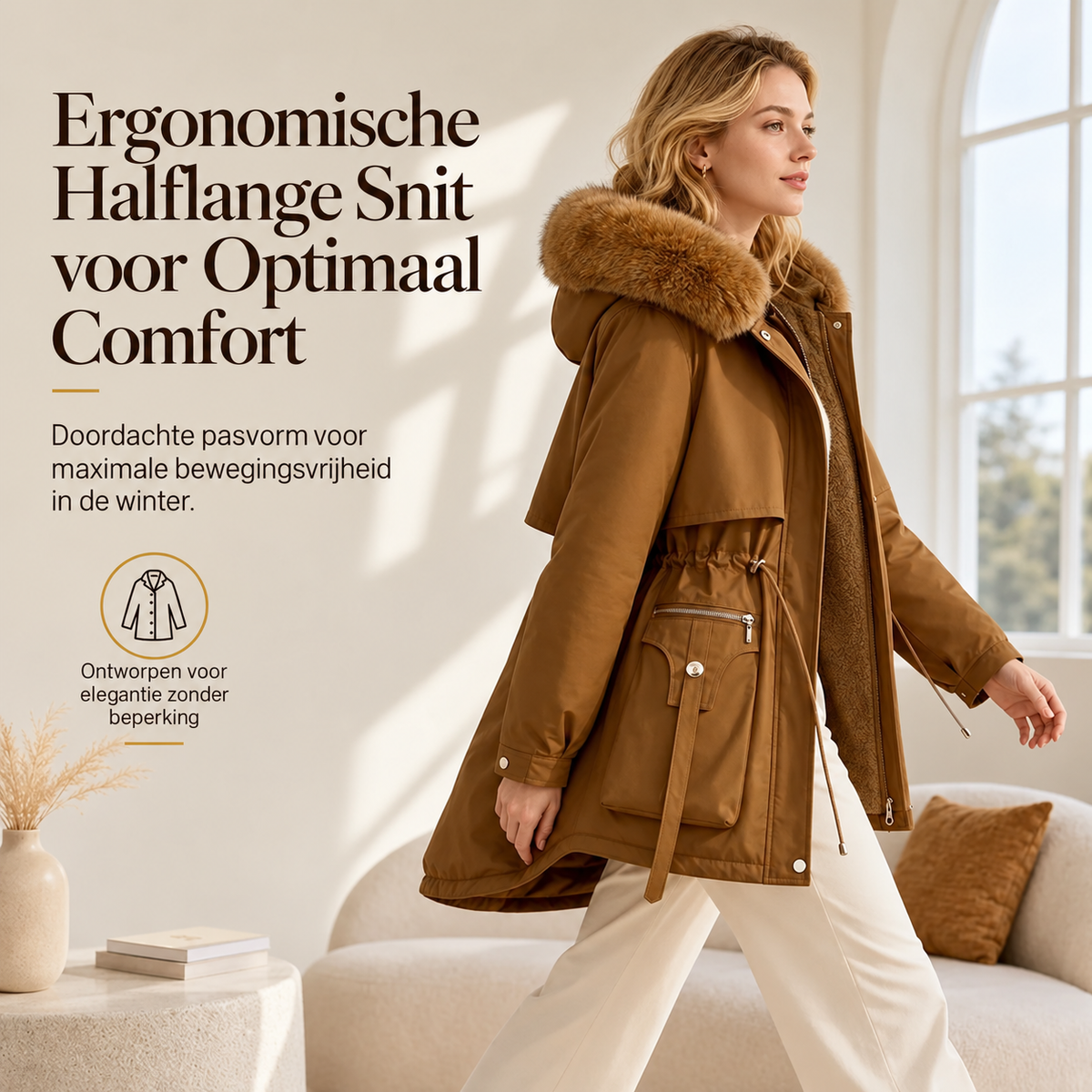 Patricia™ | Warm Winter Parka with Faux Fur Hood