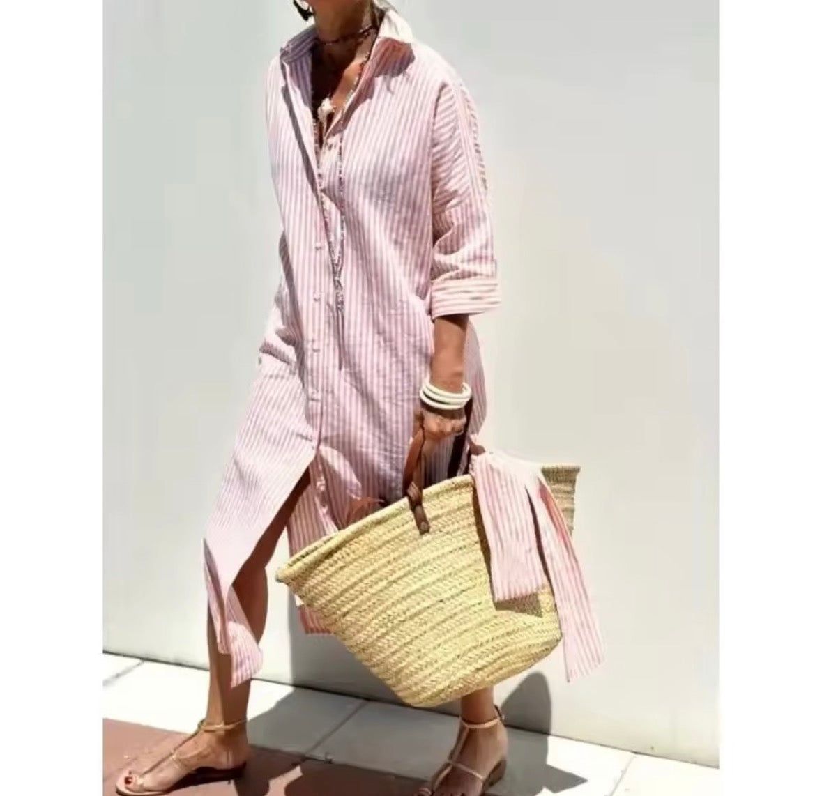 Skylar | Striped Shirt Dress