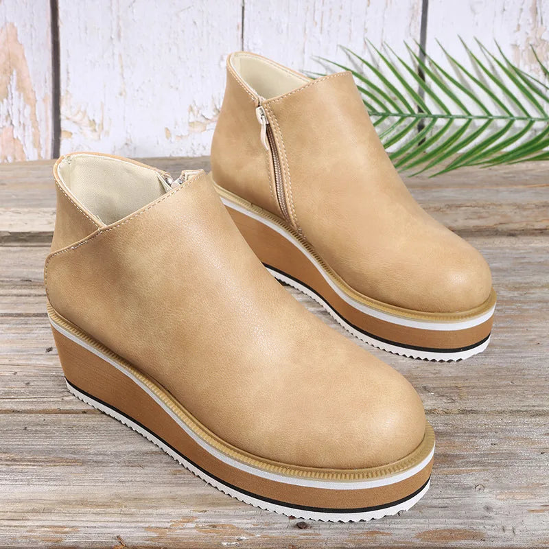 Rebecca™ | Orthopedic Ankle Boots with Wedge Heel and Side Zip 7