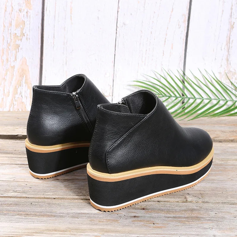Rebecca™ | Orthopedic Ankle Boots with Wedge Heel and Side Zip 8
