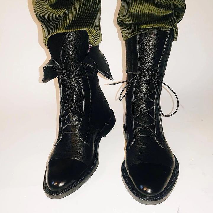 Debra™ | Lace-Up Leather Ankle Boots 8