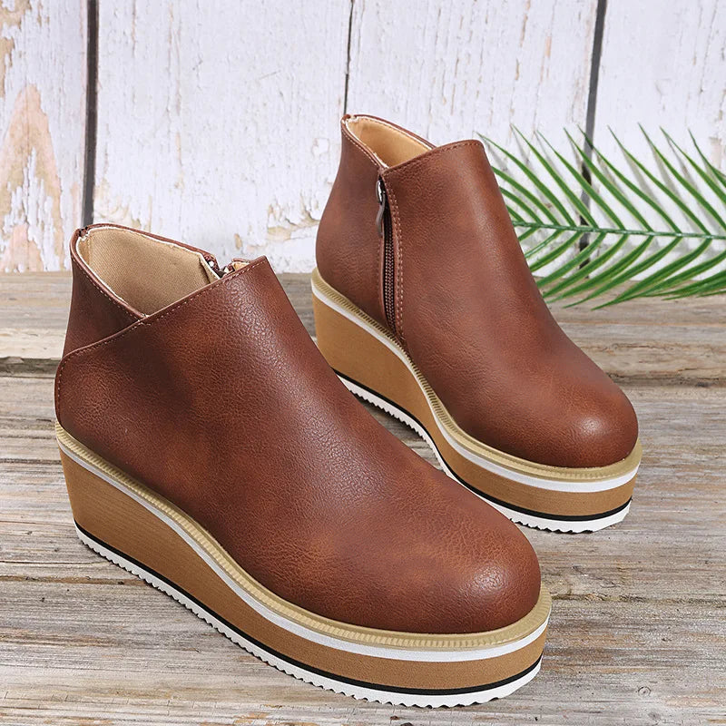Rebecca™ | Orthopedic Ankle Boots with Wedge Heel and Side Zip 5