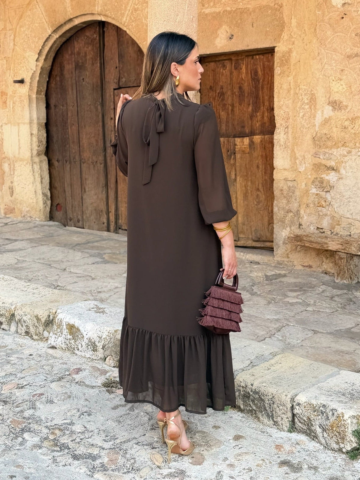 Nancy™ | Elegant Tummy-Control Chiffon Maxi Dress 11