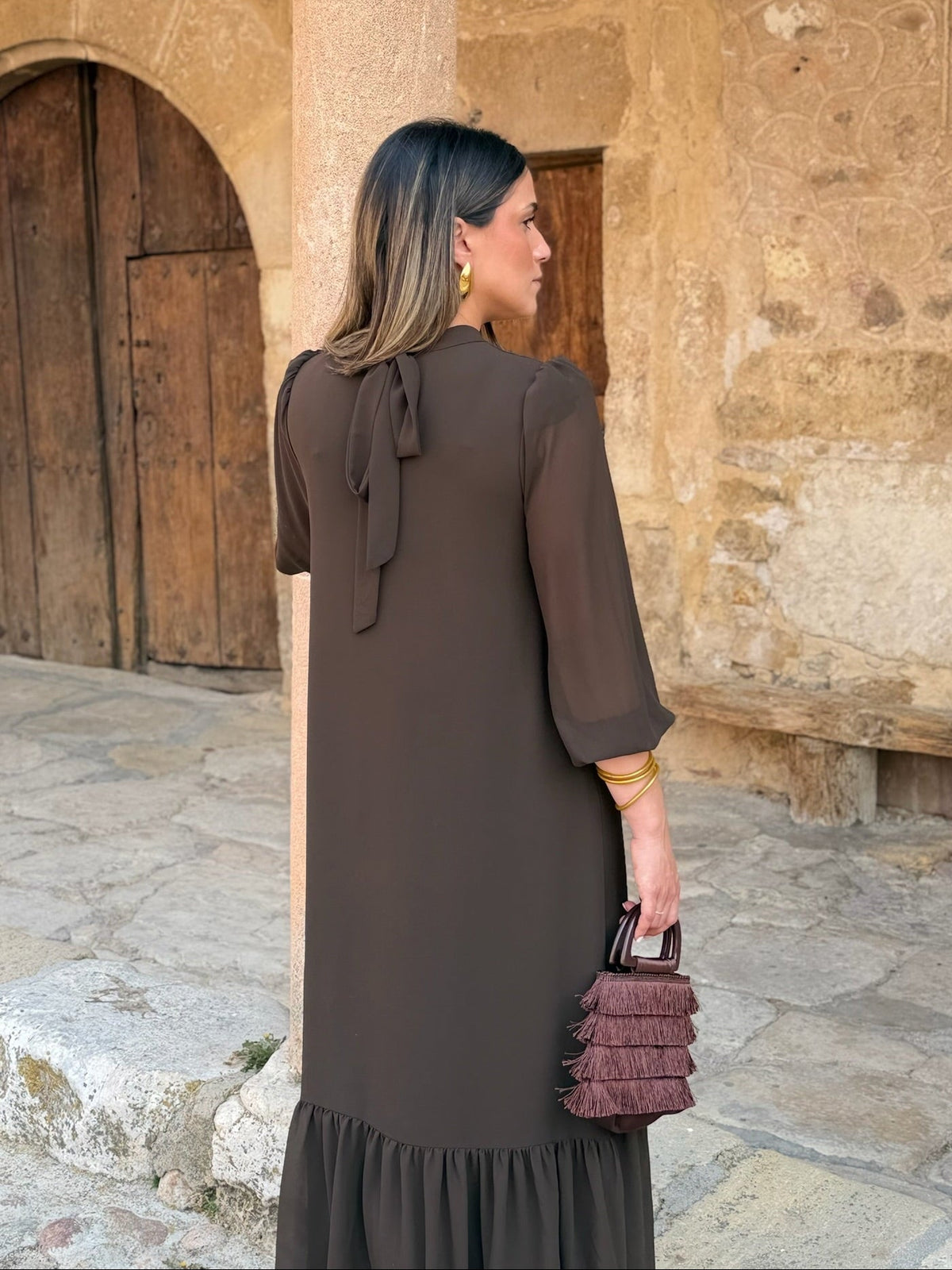Nancy™ | Elegant Tummy-Control Chiffon Maxi Dress 10