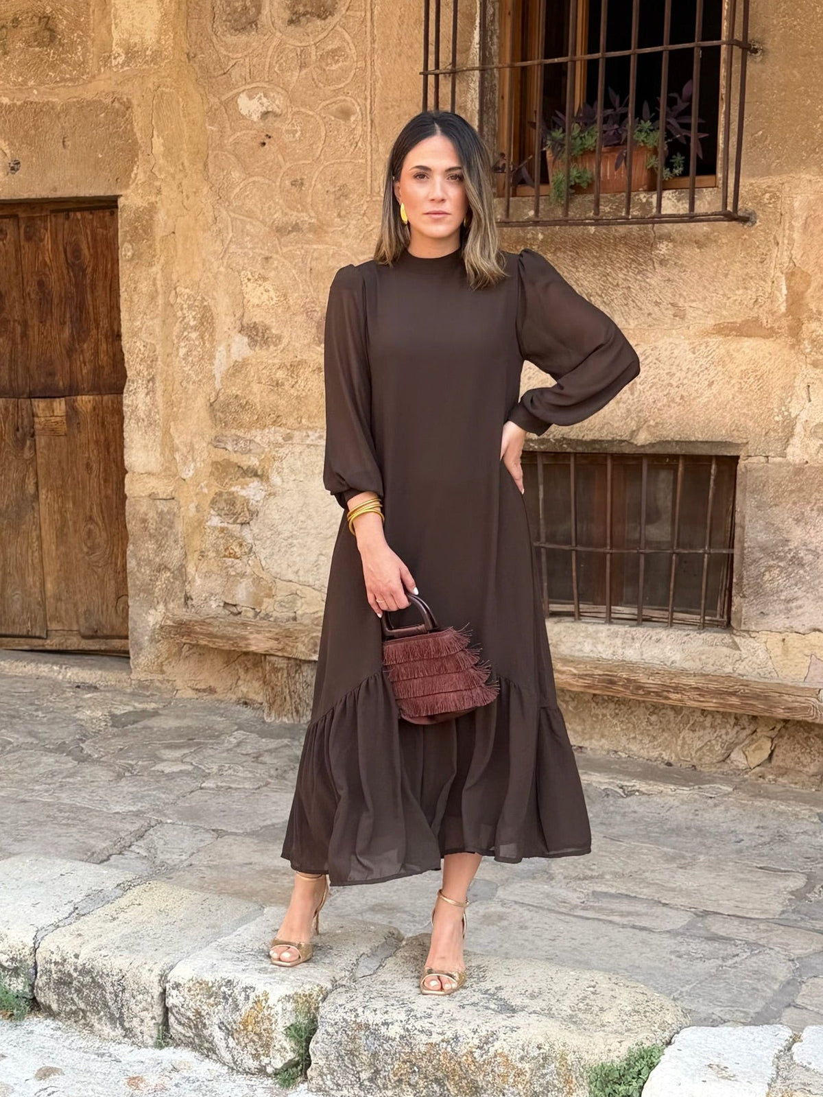 Nancy™ | Elegant Tummy-Control Chiffon Maxi Dress 7