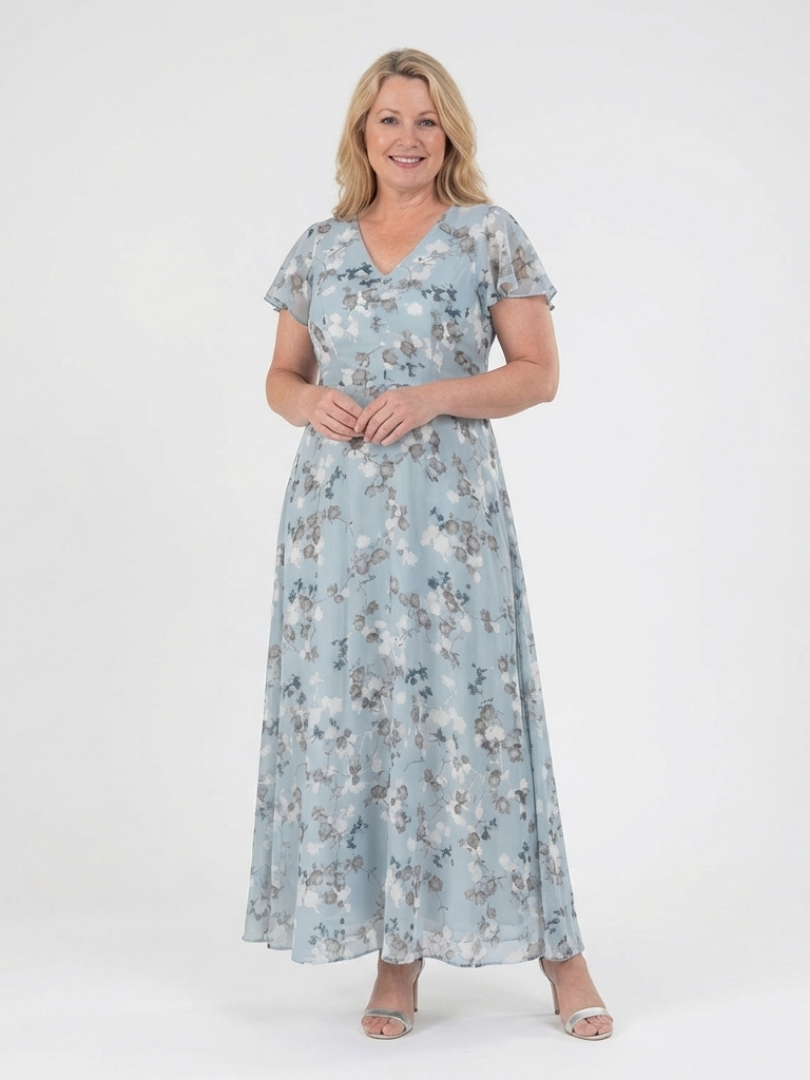 Ismeria™ | Tummy-Flattering Floral Maxi Dress