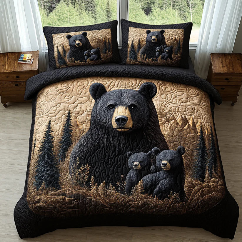 Quilted Duvet Cover Set of 3 Pieces – Forest Animals