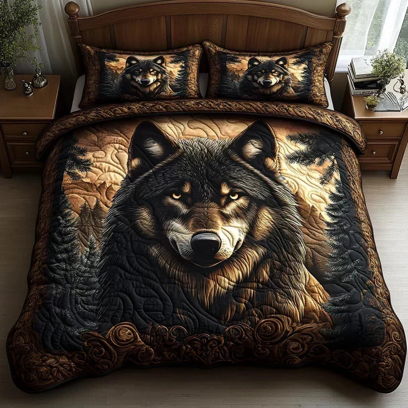 Quilted Duvet Cover Set of 3 Pieces – Forest Animals