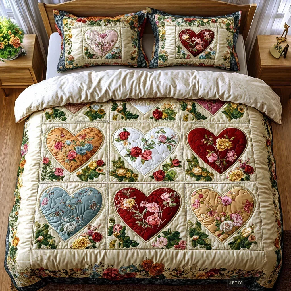 Mattress Duvet Cover 3 Pieces – Love Hearts
