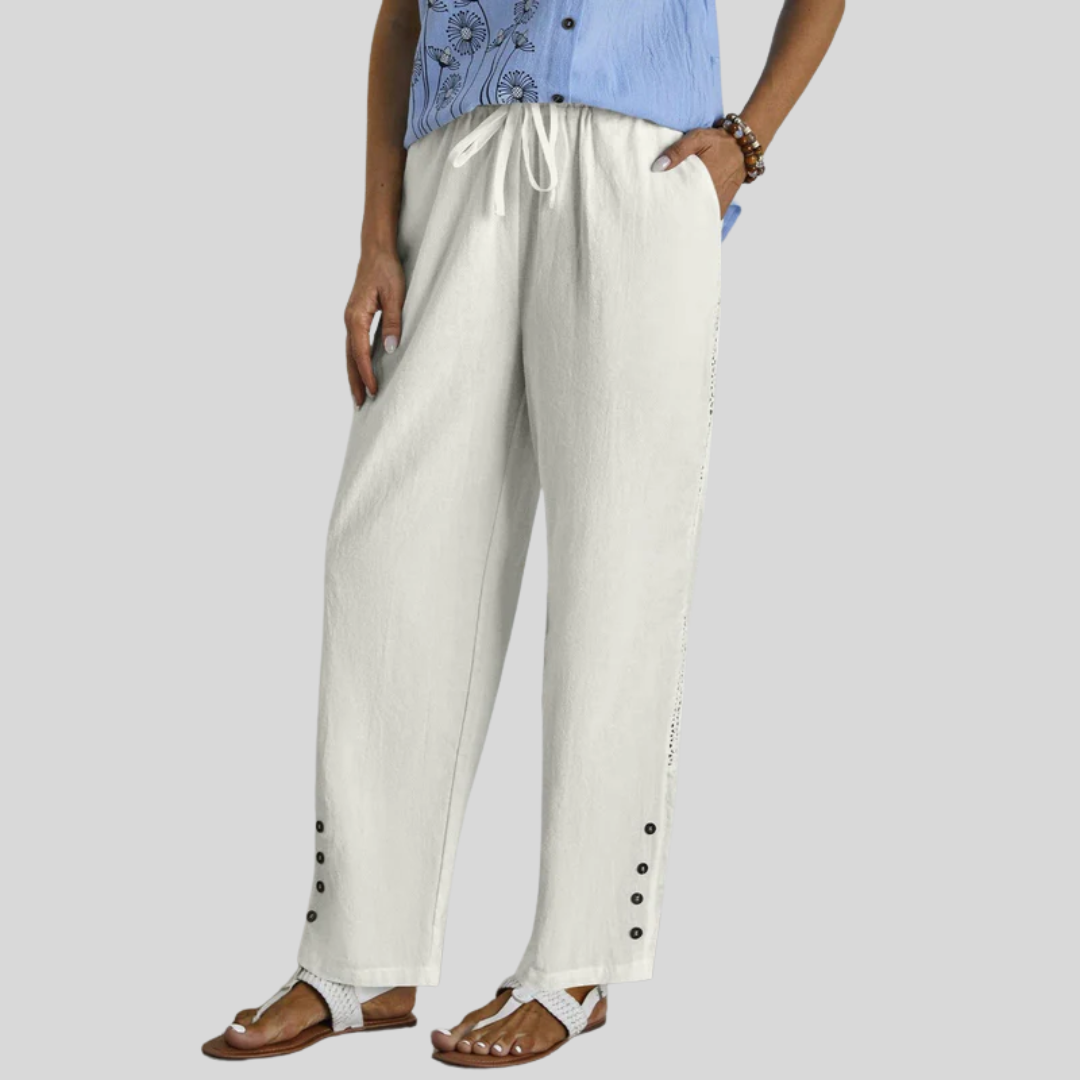 Shania - Relaxed Pants with Buttons