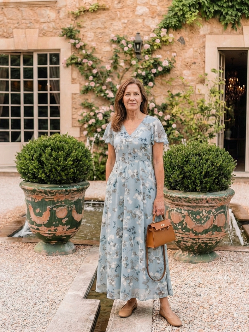 Ismeria™ | Tummy-Flattering Floral Maxi Dress