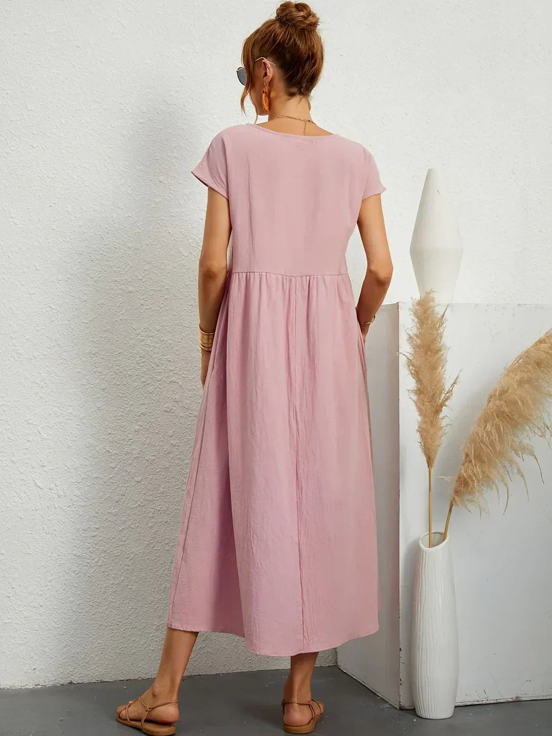 Gabriela™ | Fluid midi dress of timeless elegance