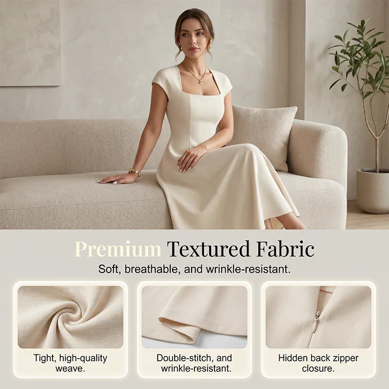 Brooklyn™ | Classic Tummy-Control A-Line Midi Dress