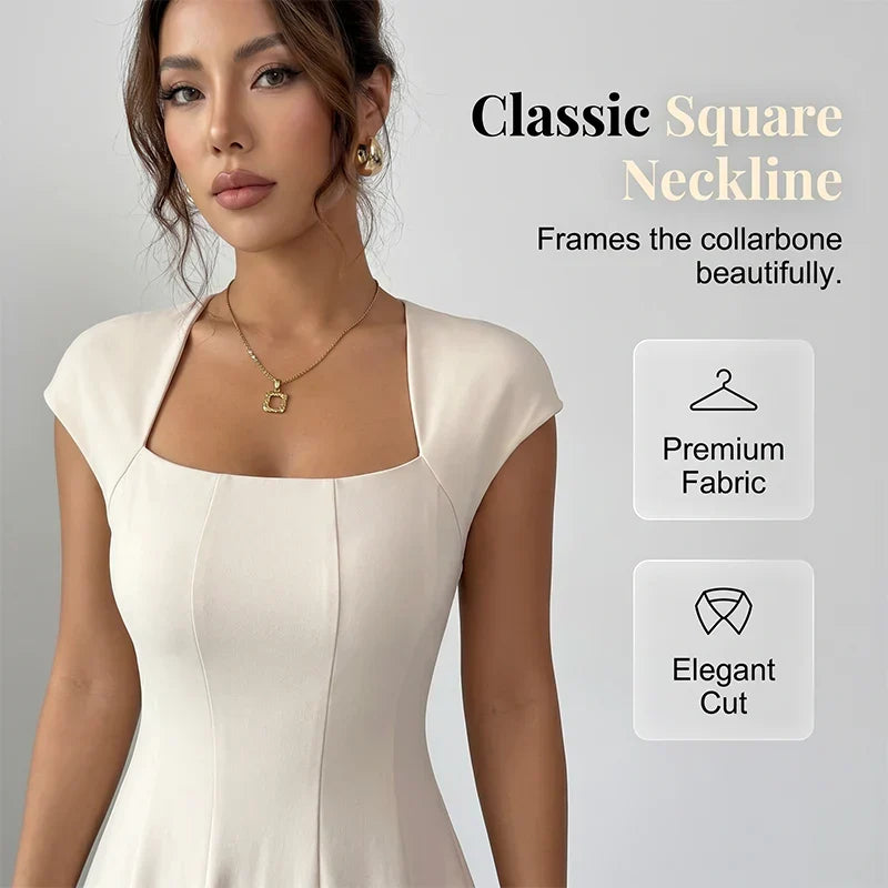 Brooklyn™ | Classic Tummy-Control A-Line Midi Dress