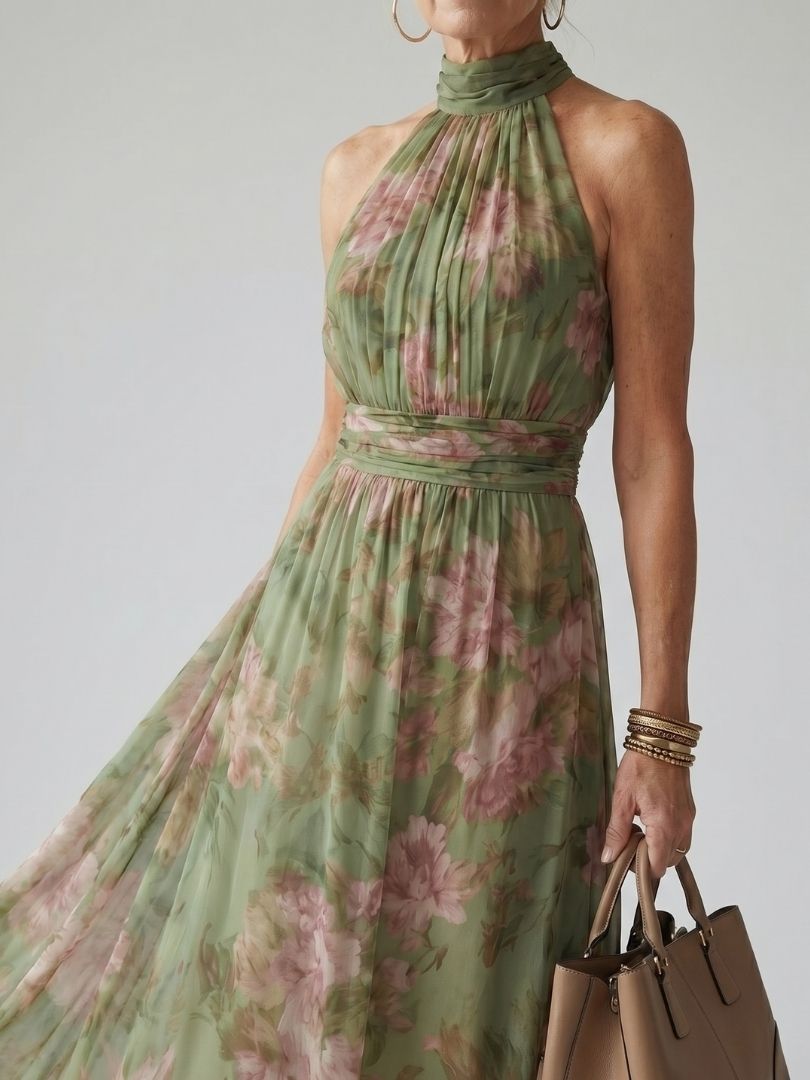 Danielle™ | Tummy-Flattering Pleated Midi Dress