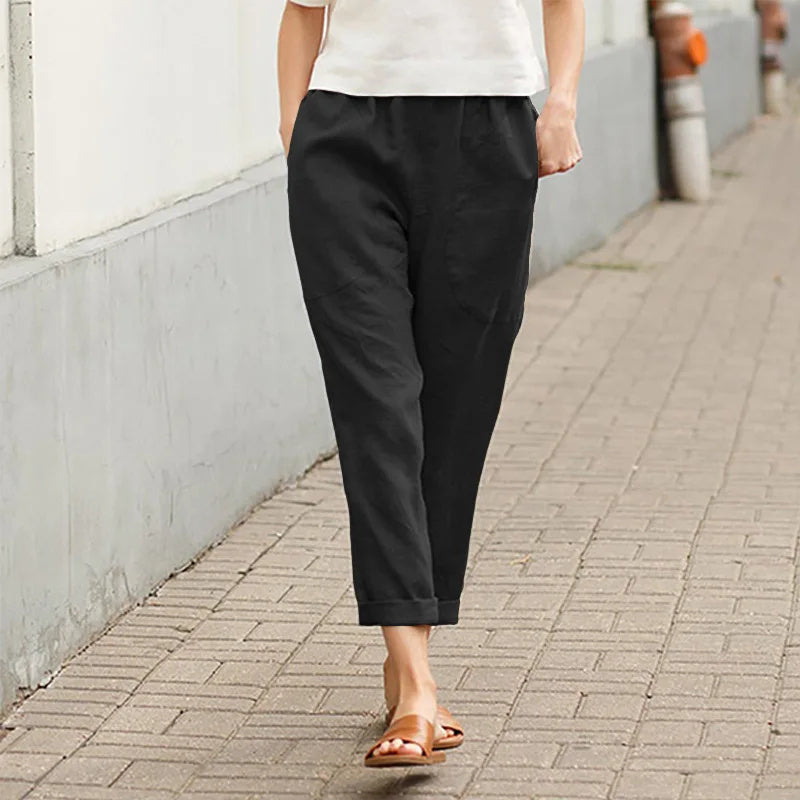 Kriza - Spacious Pants with Pockets