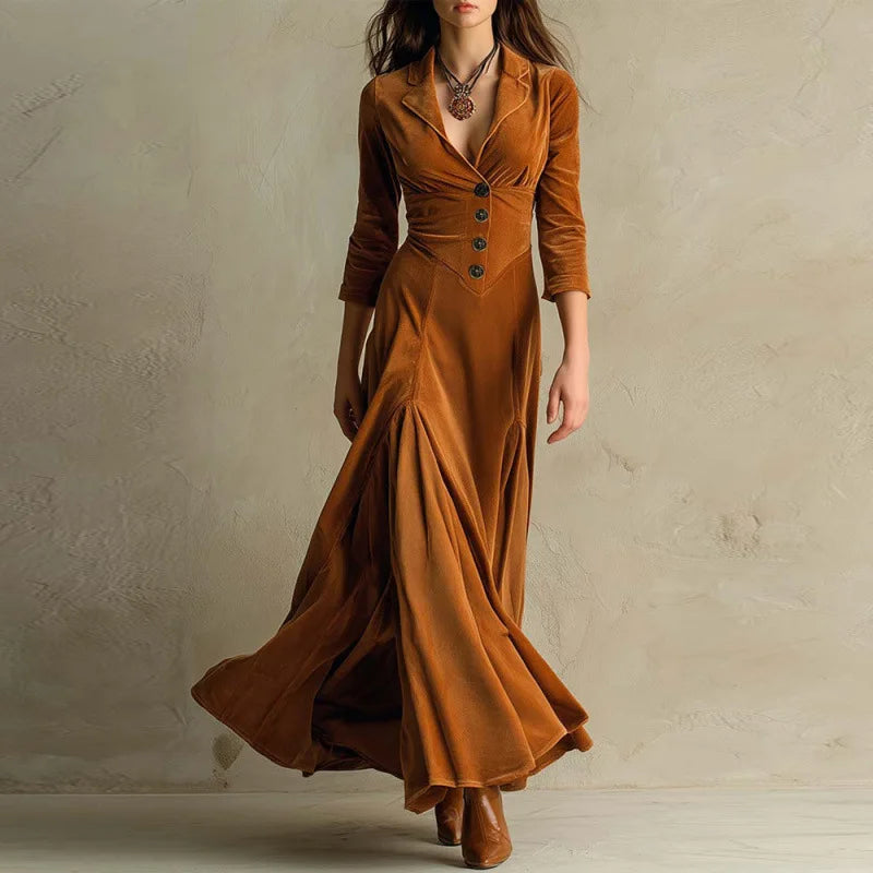 Mirella™ | Maxi Dress in Flowing Velvet