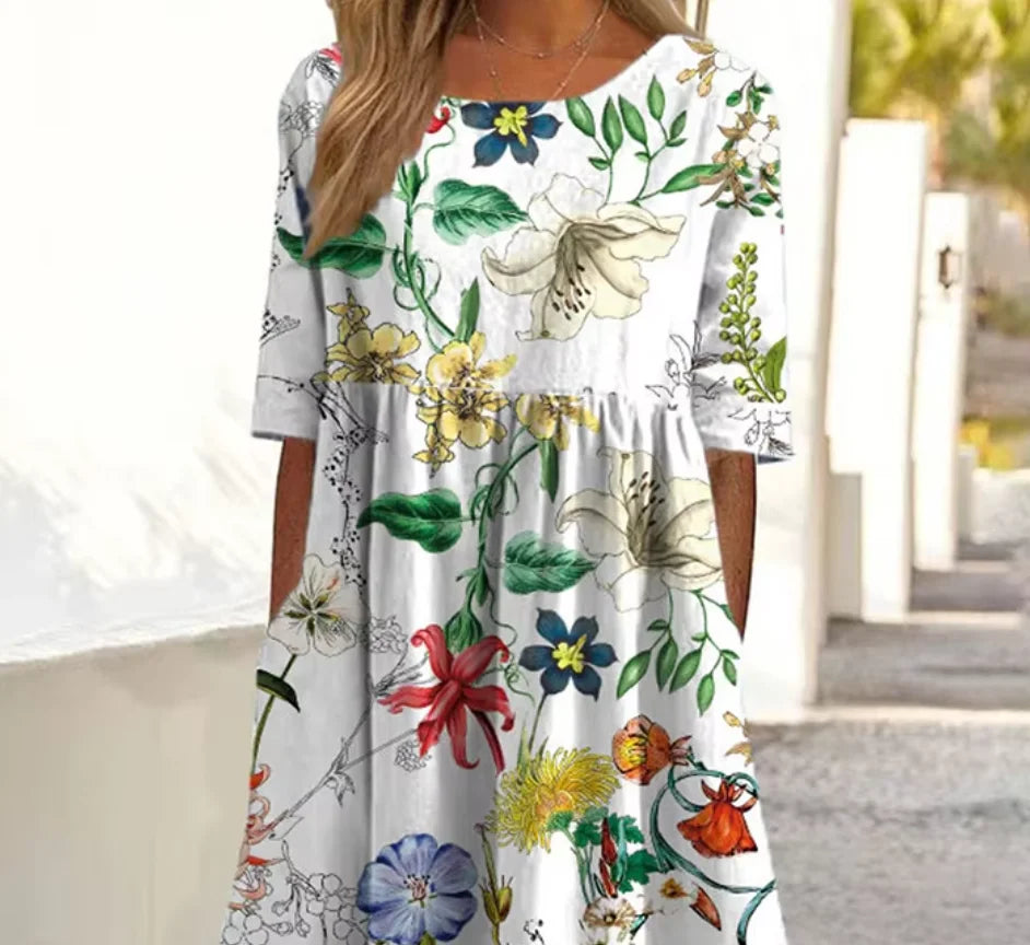 Maren™ | Tummy-Flattering Floral Maxi Dress