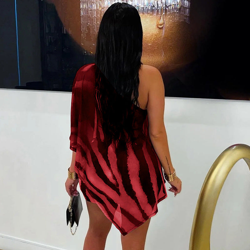 Nancy™ | Elegant Two-Piece Set with Animal Print