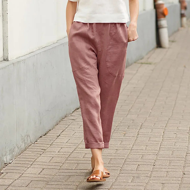 Kriza - Spacious Pants with Pockets