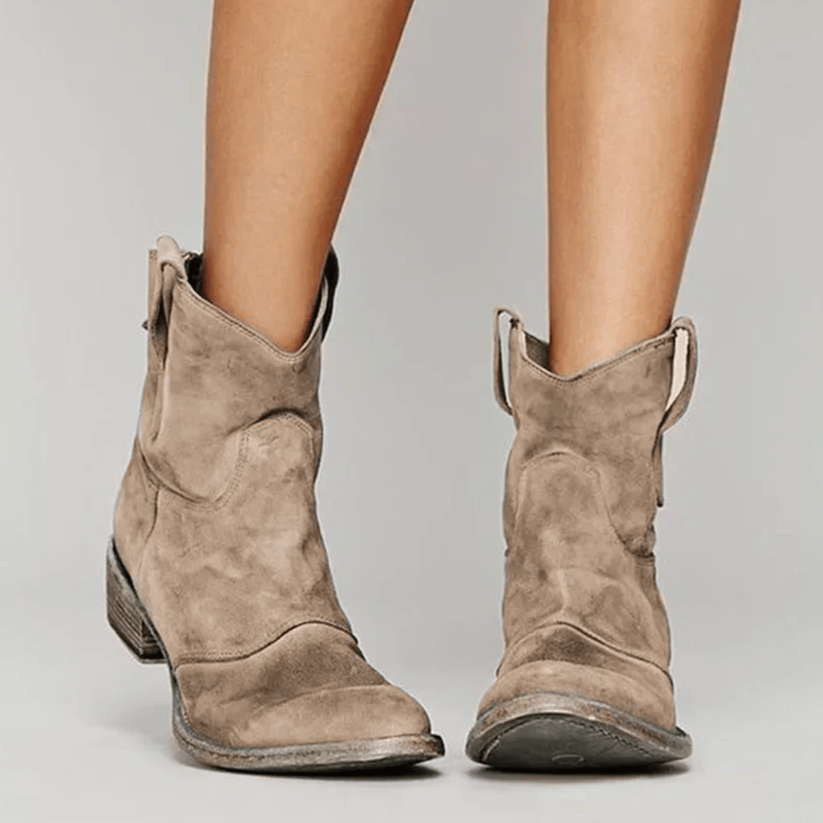 Karen™ | Orthopedic Western Ankle Boots in Suede 3