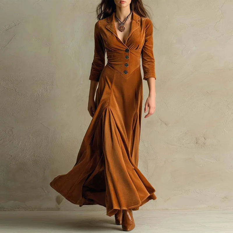 Mirella™ | Maxi Dress in Flowing Velvet
