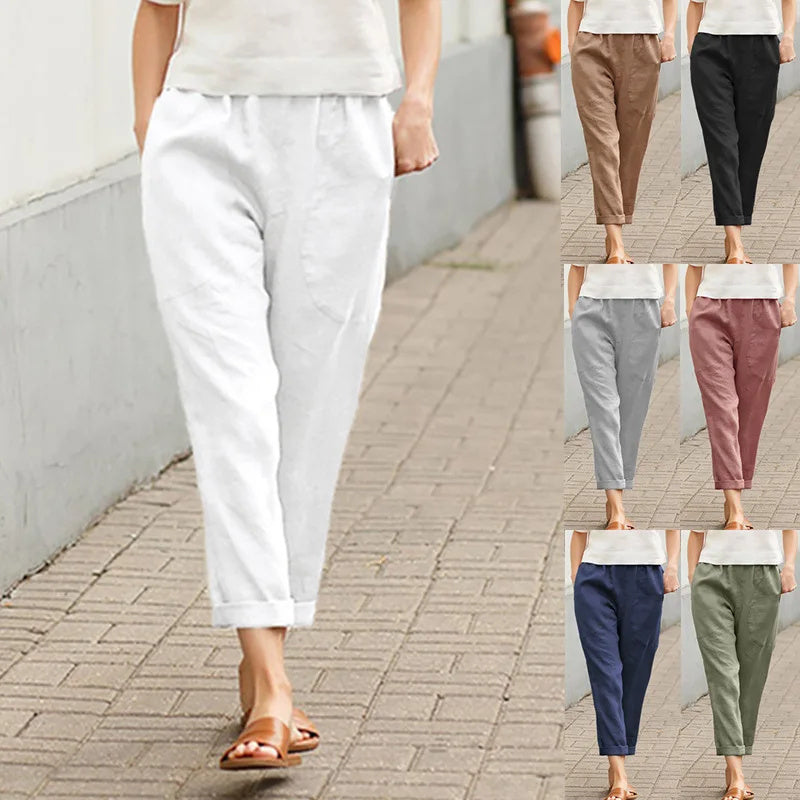 Kriza - Spacious Pants with Pockets