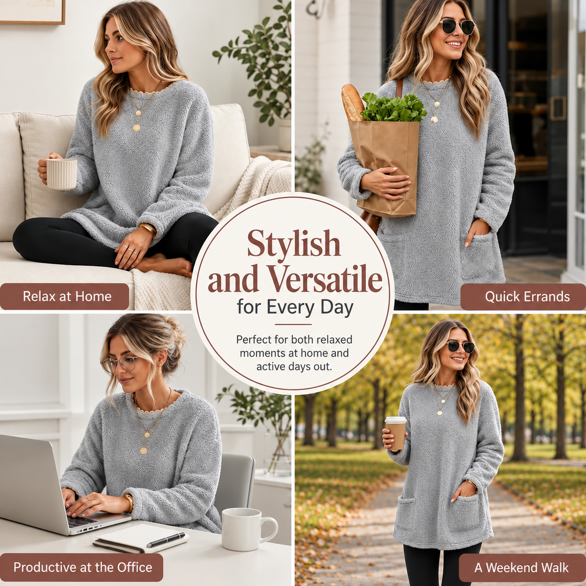 Karen™ | Warm Fleece Pullover with Large Front Pockets (1+1 FREE)