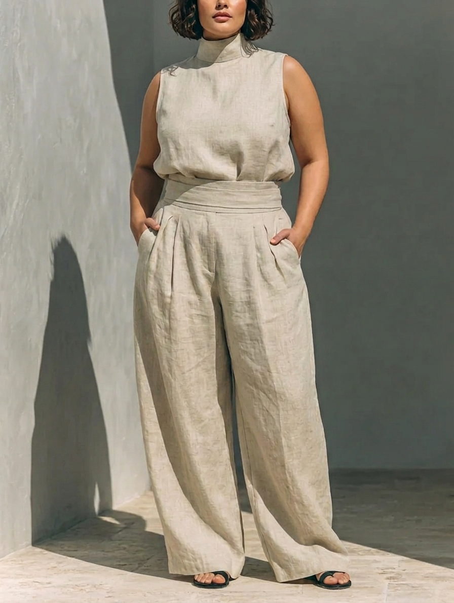 LENORA™ - COTTON-LINEN BLEND SUMMER SET