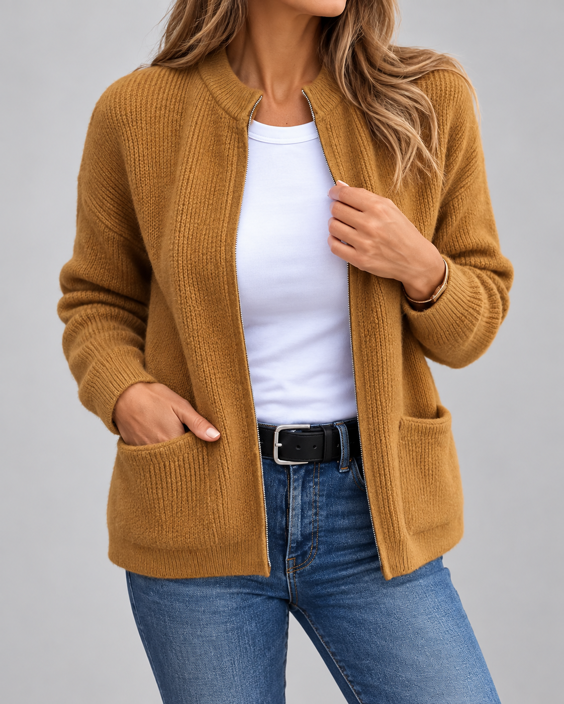 Donna™ | Warm Knitted Cardigan with Pockets