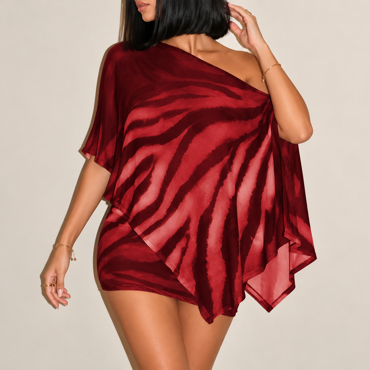 Nancy™ | Elegant Two-Piece Set with Animal Print