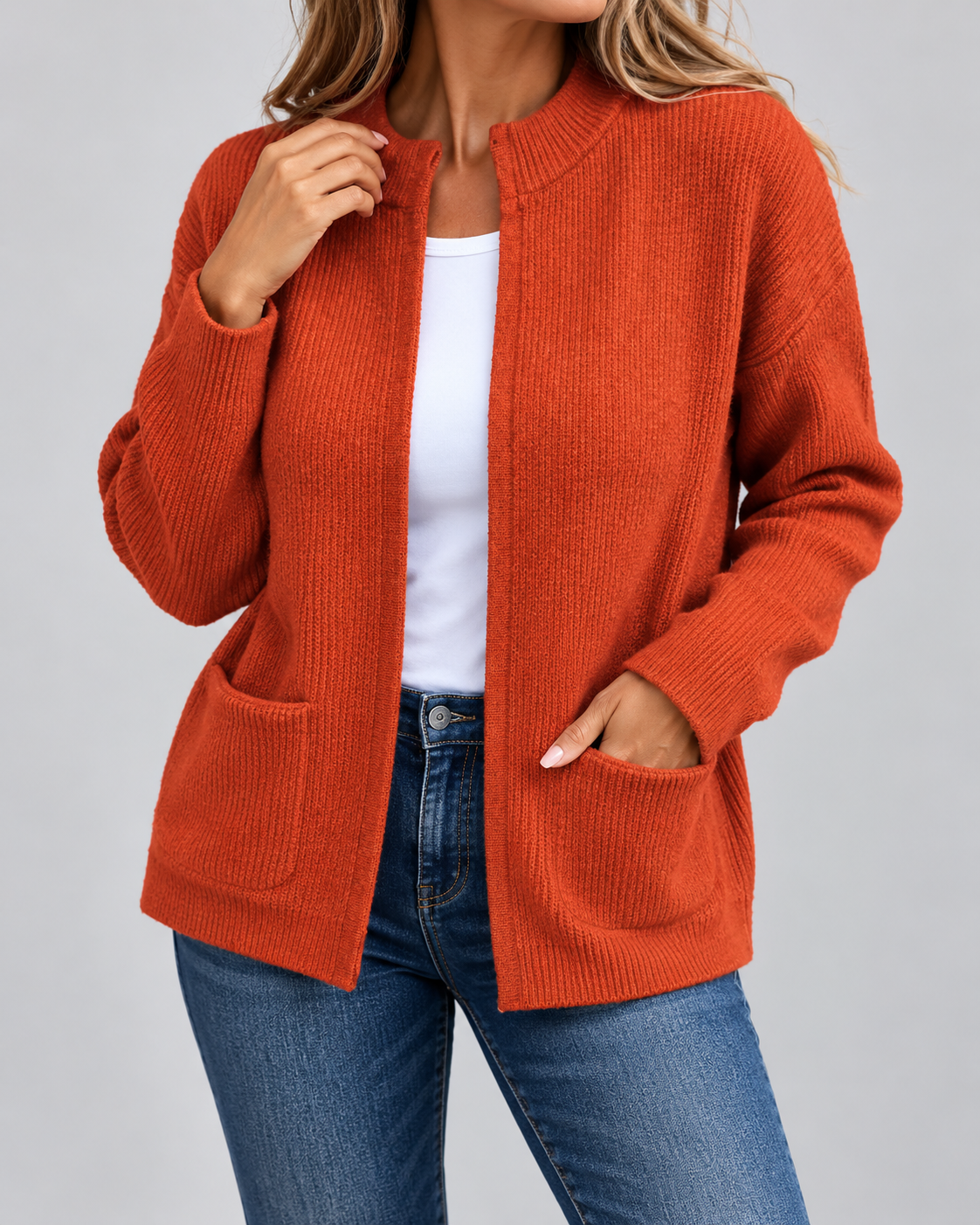Donna™ | Warm Knitted Cardigan with Pockets