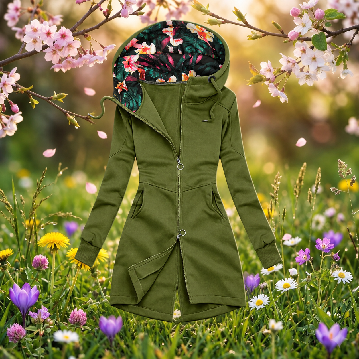 Stella™ | Warm Hooded Jacket with Adjustable Waist