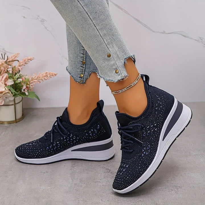 Leah™ | Orthopedic Wedge Sneakers with Rhinestones 17